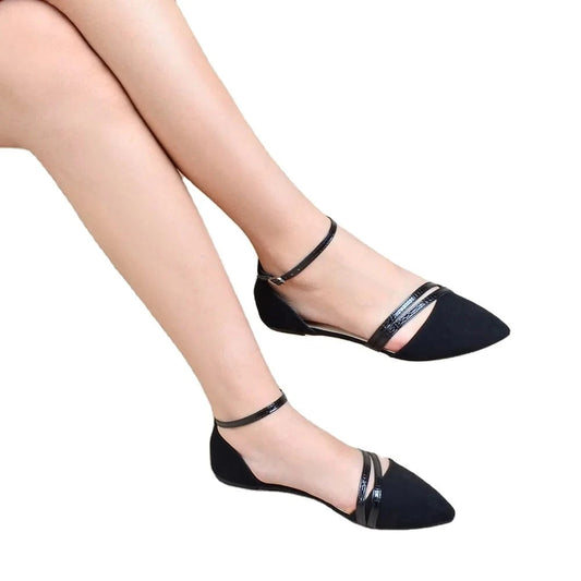 Shoes ladies flat summer pointed toe women's sandals shoes Pu Sandal flat sandals for women
