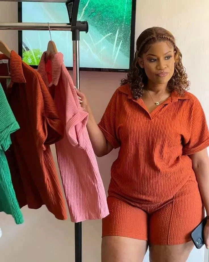 Short Set Women Two Piece Sets Matching Sets Short Sleeve Print Letter Tops Long Pants High Waist Y2k Streetwear Casual Loose