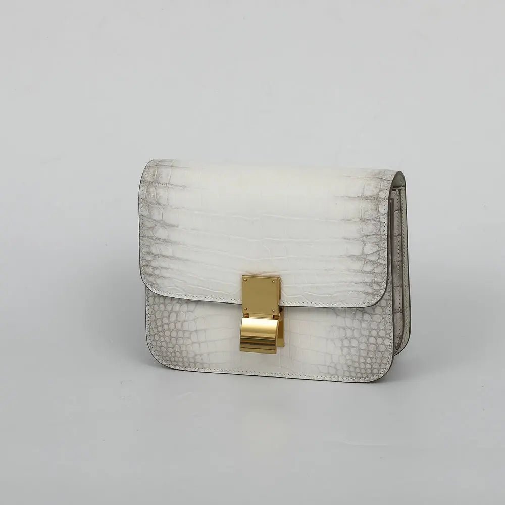 Shoulder Bag + Genuine Crocodile Leather + Structured Luxury Everyday Elegance For Modern Women - SN Wigs & More