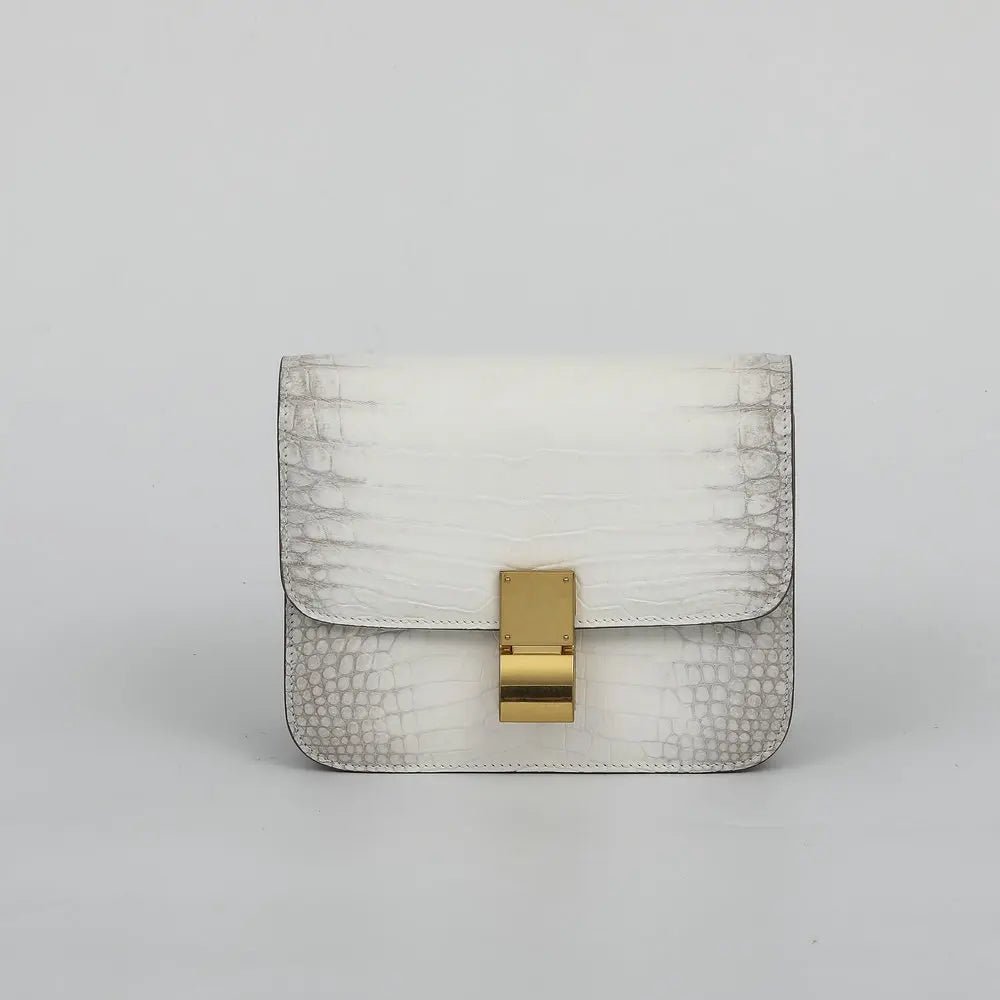 Shoulder Bag + Genuine Crocodile Leather + Structured Luxury Everyday Elegance For Modern Women - SN Wigs & More