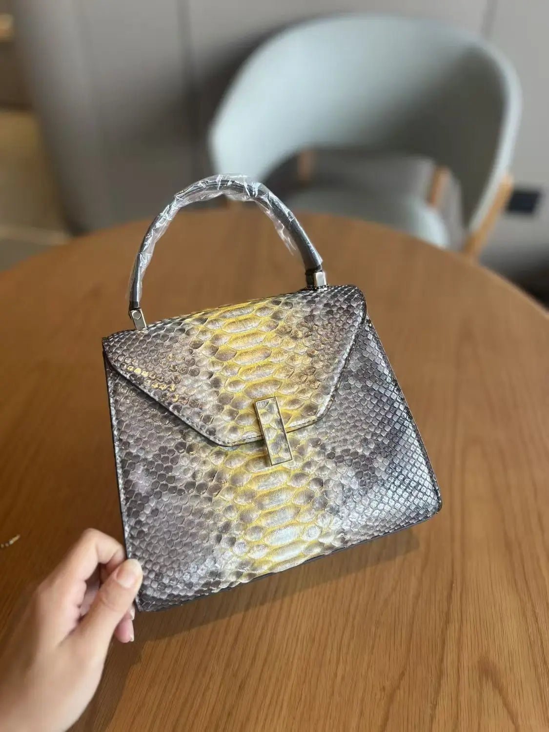 Shoulder Bag Genuine Snake Leather Elegant Casual Luxury Chic - SN Wigs & More