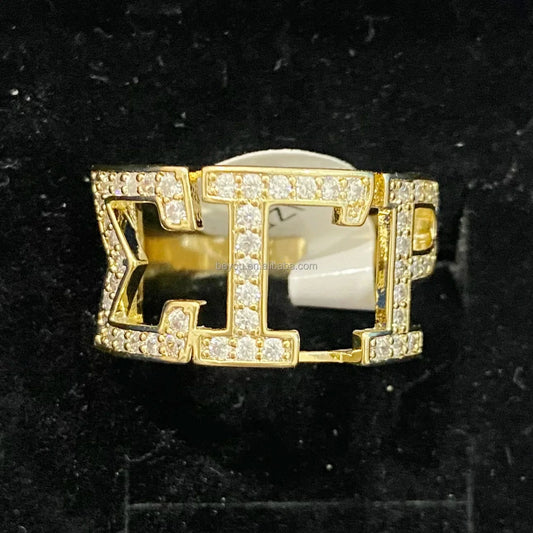 Sigma Gamma Rho ring Sorority Organization Gold Plated Sterling Silver Engagement Cubic Zirconia GREEK Finger Rings