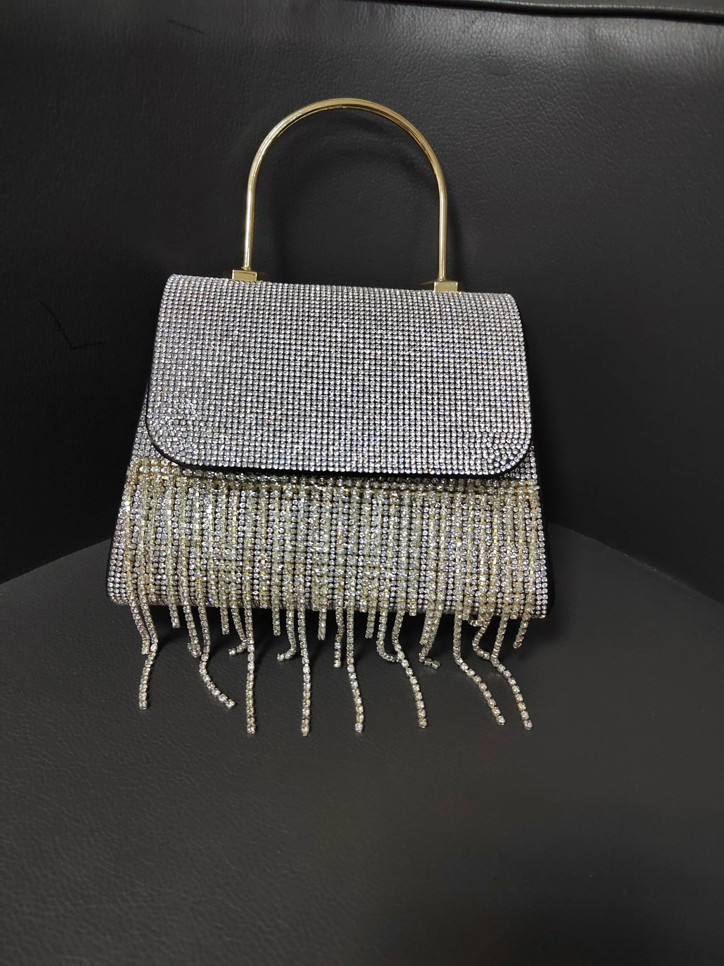 silver 2024 Guangzhou Factory Sale bling rhinestone bag purse bolsas crossbody bag chain bag for women 2024