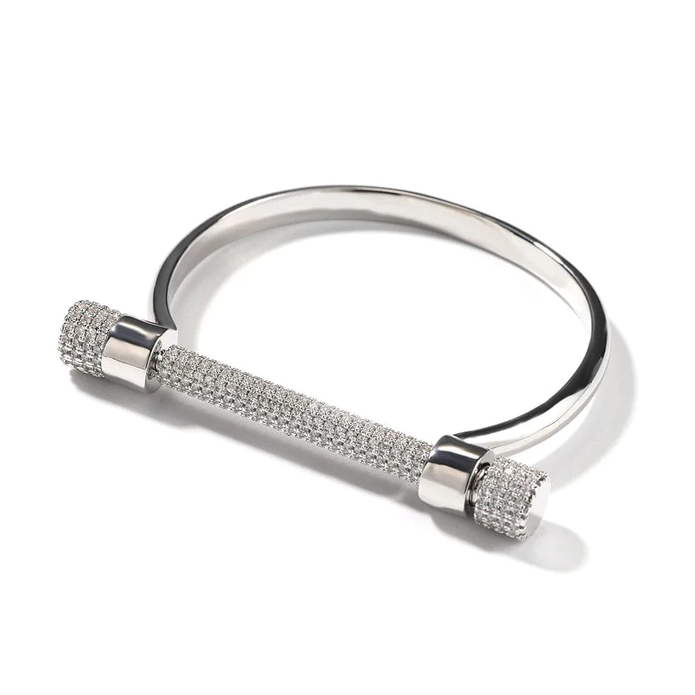 silver / 8in 2025 Fashion New Design Brass CZ Bracelets Women Men Bangle Adjustable Bracelet Men Hip Hop Jewelry Wholesale Price