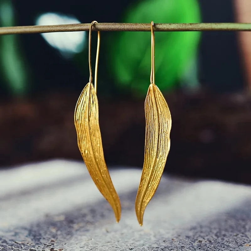 silver Fashion Lady Long Leaves 925 silver silver jewelry