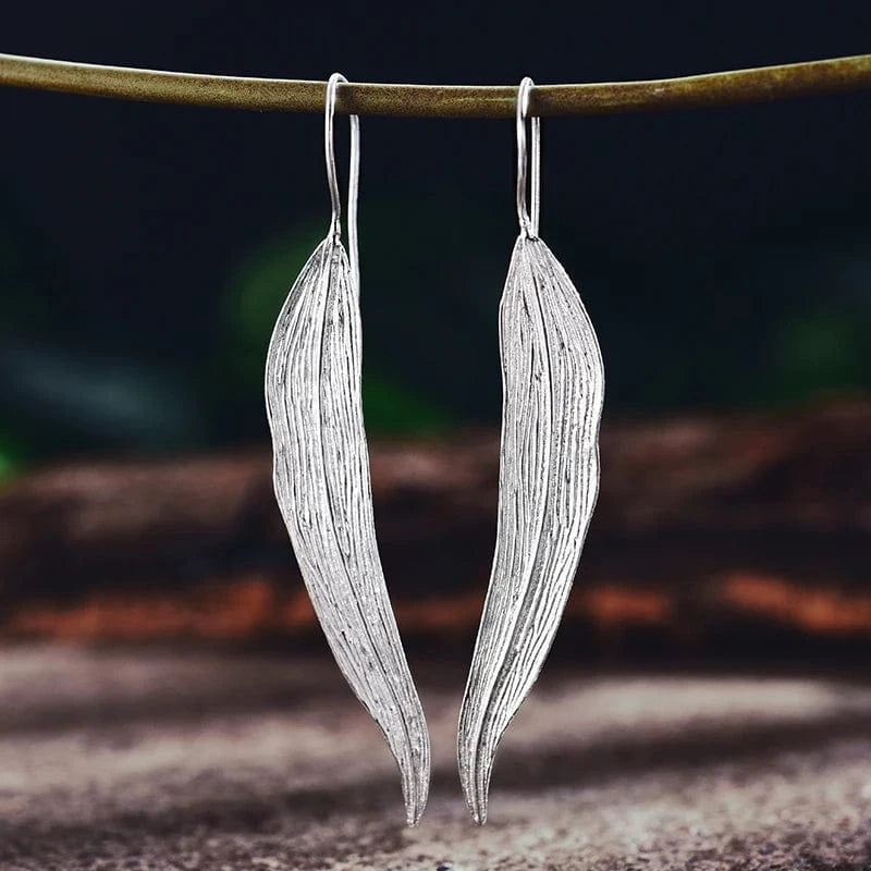 silver Fashion Lady Long Leaves 925 silver silver jewelry