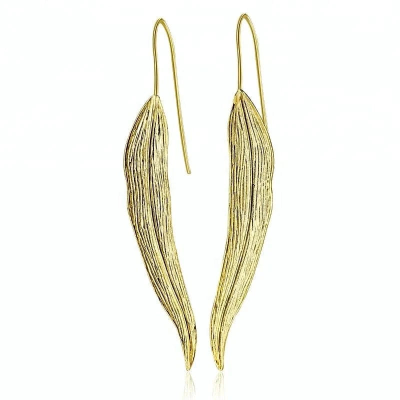 silver Fashion Lady Long Leaves 925 silver silver jewelry