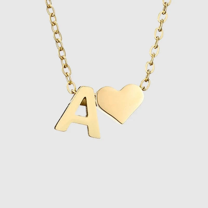 Silver / Letter - A Fine Jewelry Gold Plated Adjustable Chain Heart Initial A-Z 26 Alphabet Letter Charms Bracelet
