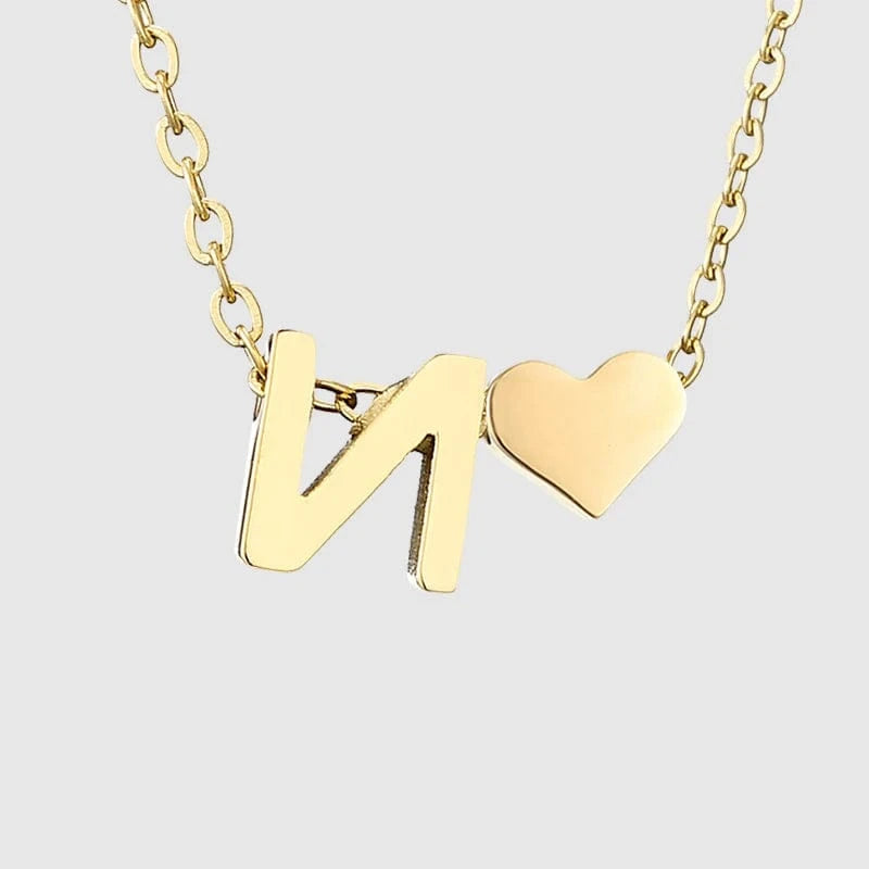 Silver / Letter  -N Fine Jewelry Gold Plated Adjustable Chain Heart Initial A-Z 26 Alphabet Letter Charms Bracelet