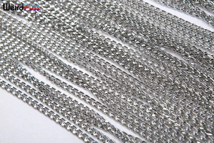 Silver / One Size Weird Puss Multilayer Chain Women Crop Tops Halter Backless Low Chest Sexy Fashion Hot Girls Rave Party Nightclub Coquette Vest