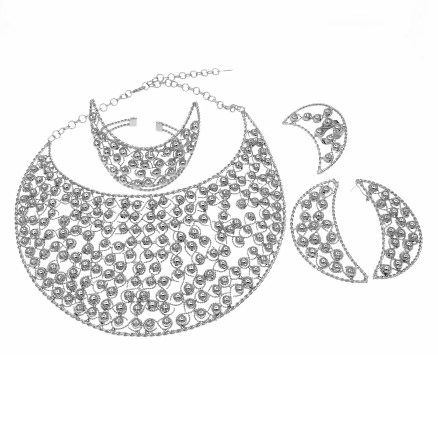 simple / 45CM / Gold Yulaili factory direct women's accessories wedding set jewelry high quality hawaiian 18k silver color zircon big necklace sets