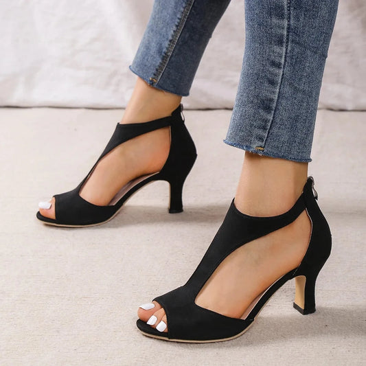 Simple and Fashionable women Shoes Large Size Thin High heeled sandals Wholesale high heels shoes for women
