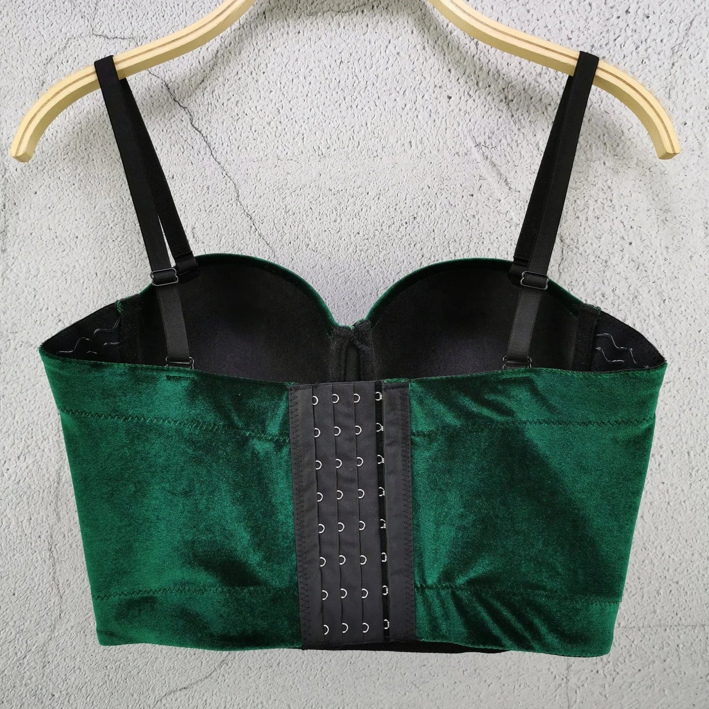 Simple Silk And Satin Velvet Applique Bodice Elegant And Sexy Corset