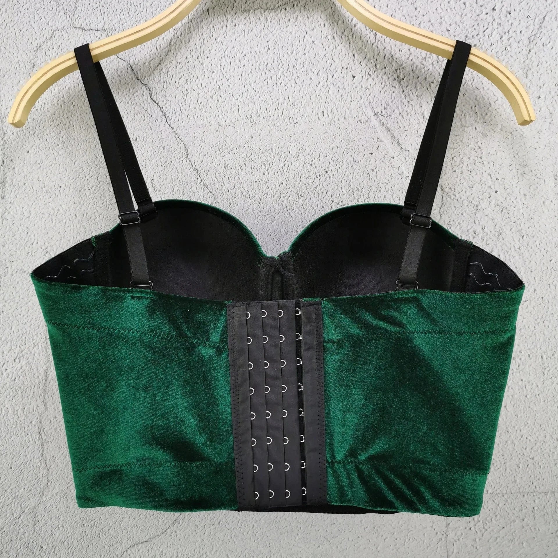 Simple Silk And Satin Velvet Applique Bodice Elegant And Sexy Corset