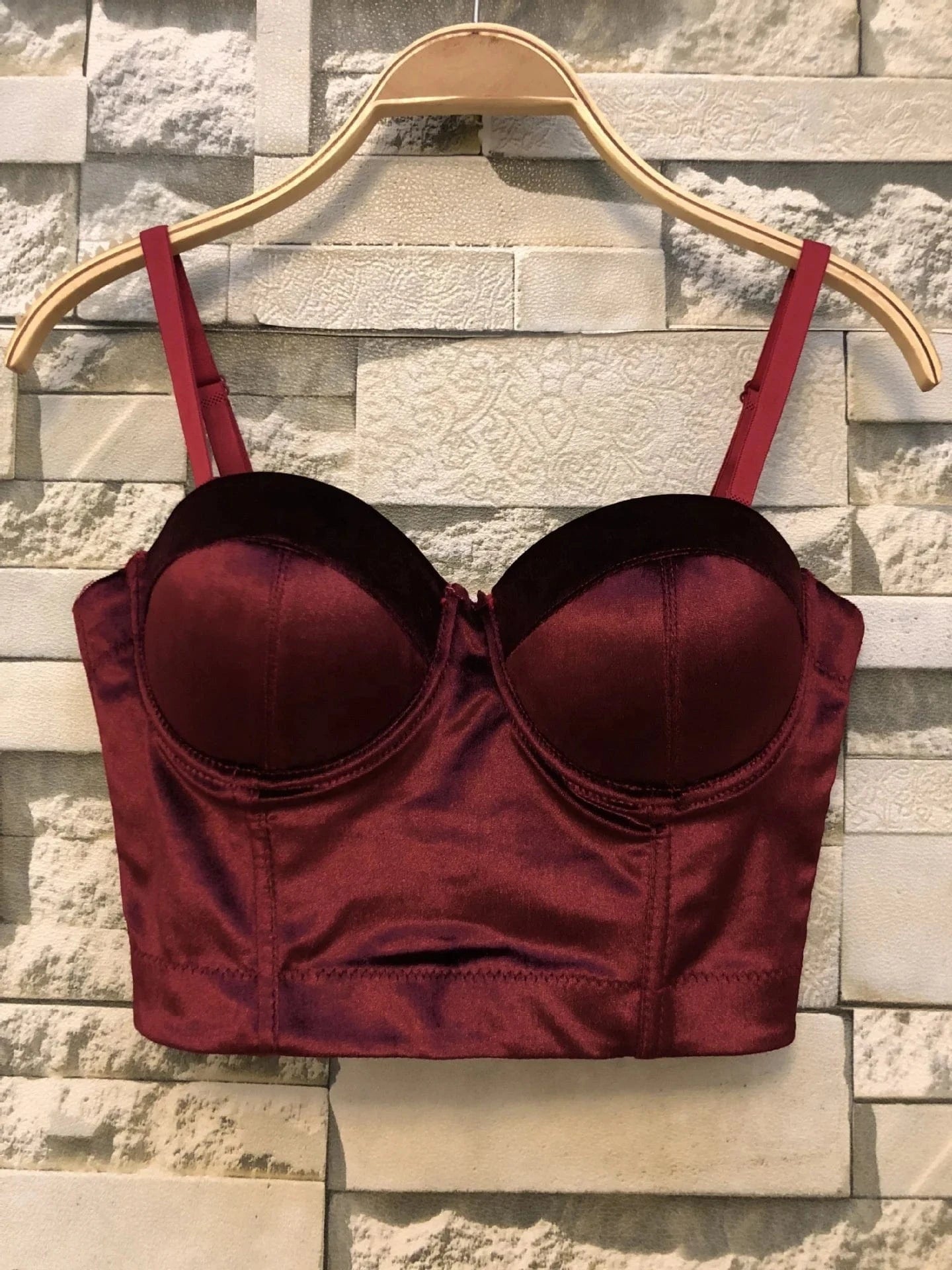 Simple Silk And Satin Velvet Applique Bodice Elegant And Sexy Corset