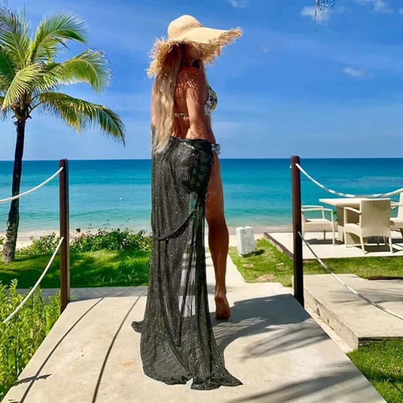 Size fits all / 01 Open Front Beach Tunic See Through Women Swimsuits Half-sleeve Beachwear, Women Sexy Bikini Cover Up Mesh Kimono