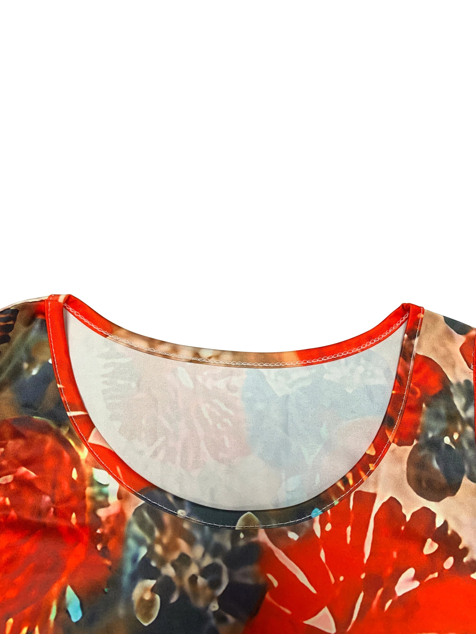 Sleeveless Midi Dress + Bold Red Floral Print With Subtle Knit Texture + Casual Summer Party Style - SN Wigs & More