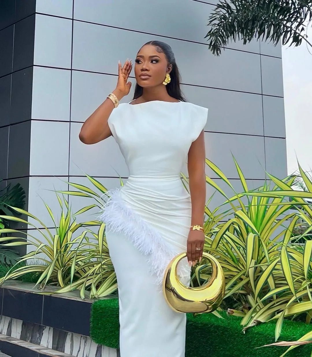 Slim Fit Sheath Midi Dress - SN Wigs & More