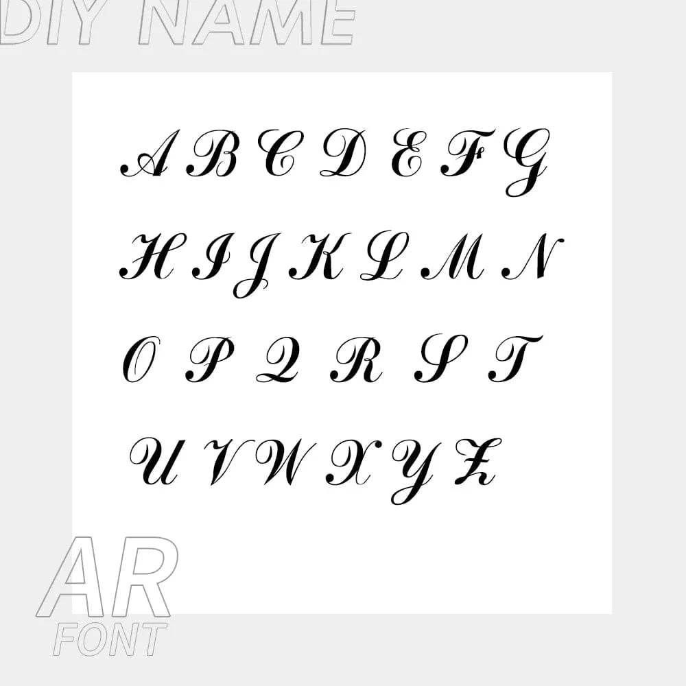 sliver / Font eManco Box Chain Necklace Women's Fashion Stainless Steel Jewelry Diy Personalized Alphabet Letters Birthstone Name Necklace