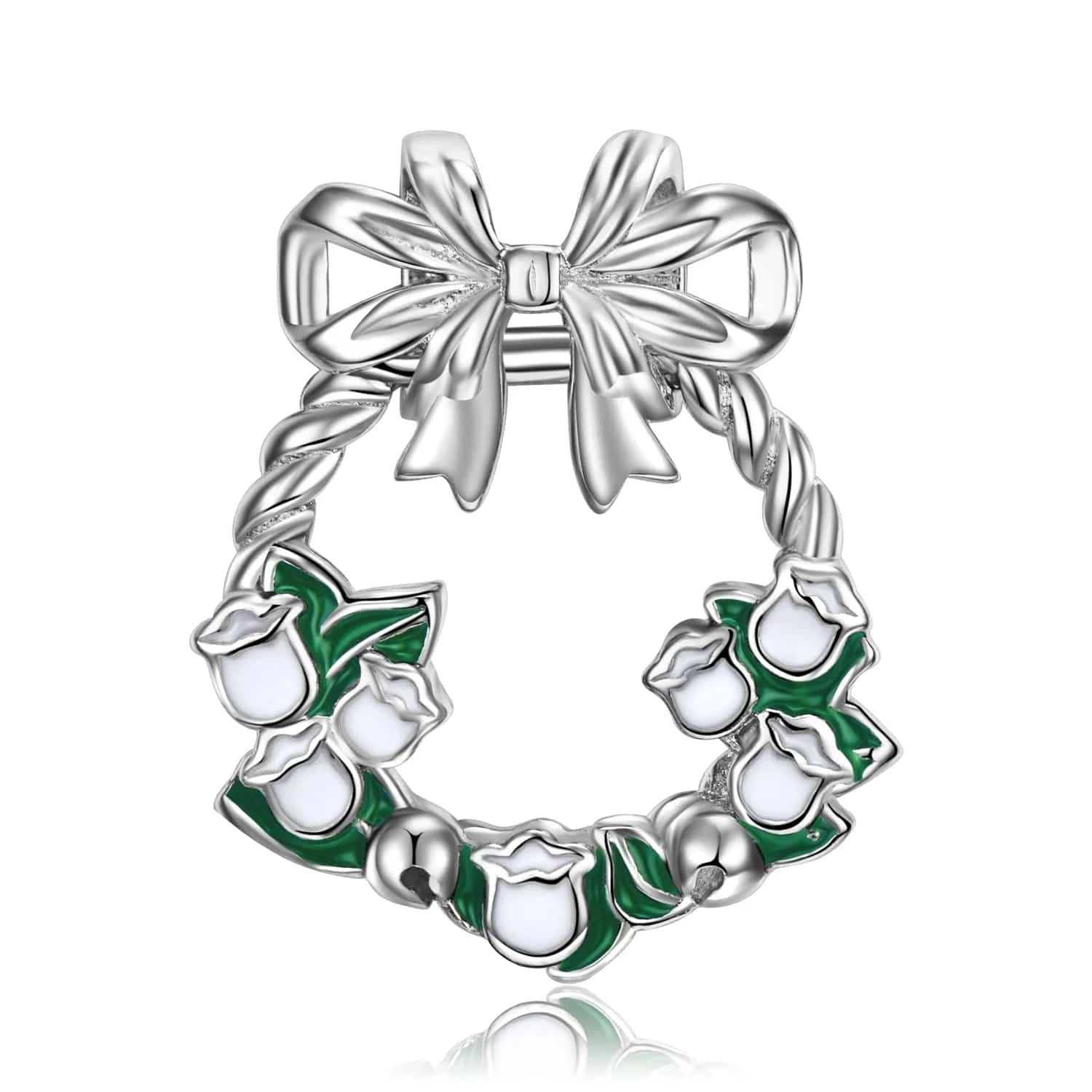 Snowflakes Pendant Necklace 925 Sterling Silver Bow-Knot Bell Heart Pendant for Women Necklaces Jewelry Making Christmas Gifts