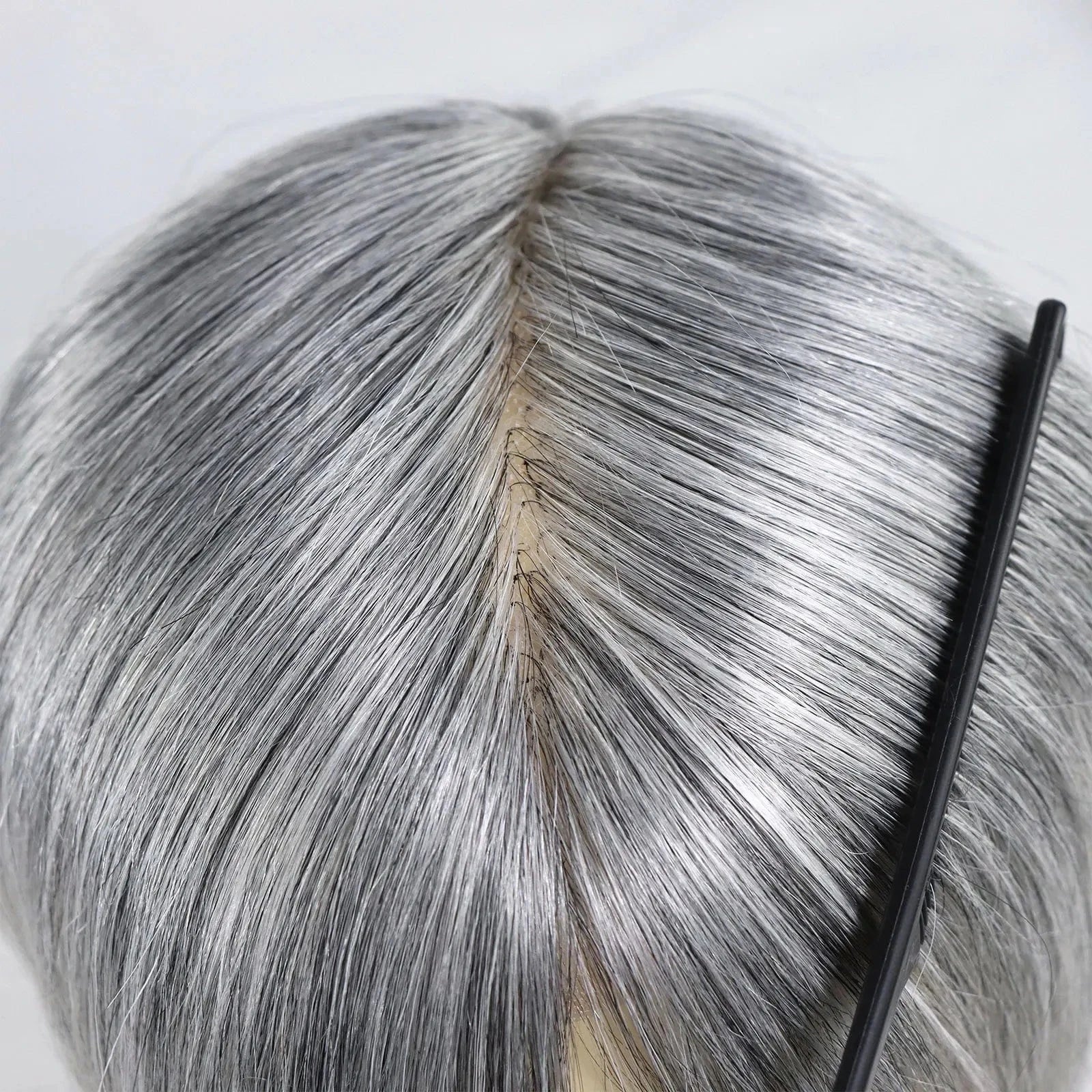 Soft Full Swiss Lace Base Cap Toupee 1b80 Grey Natural Human Hair Capillary Prosthesis For Men 10 Inches