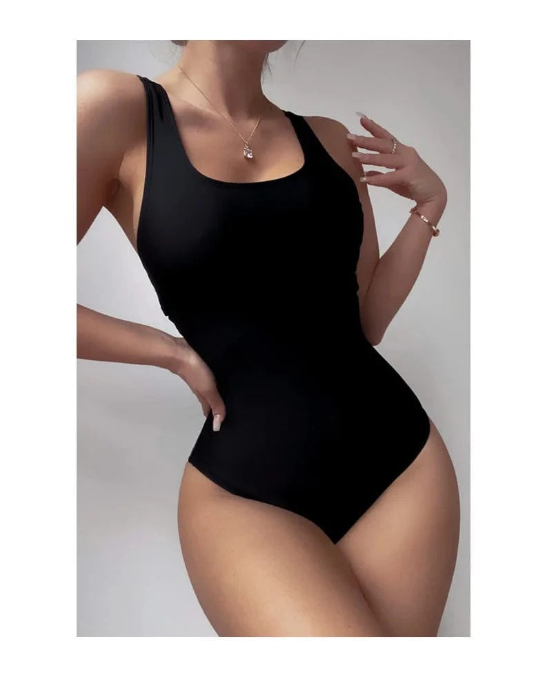 Solid color Womens Swimwear 2024 One-piece Women's Summer Beachwear