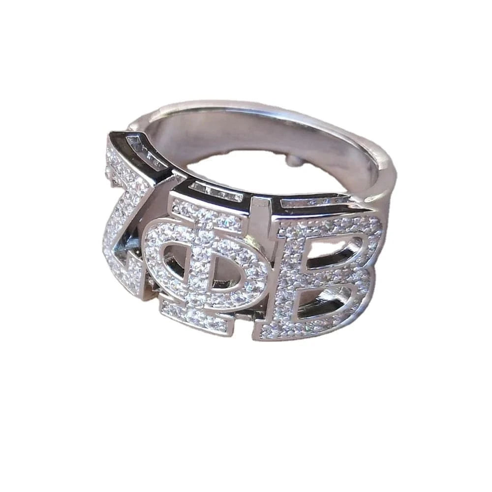 Sorority Fraternity Organization High Quality 925 Silver White Zircon Women GREEK Zeta Phi Beta SORORITY ZPB Finger Ring