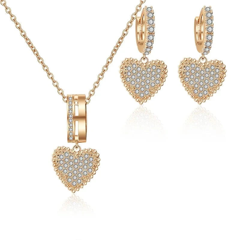 SP3014 rose gold RAKOL SP3074 New Design 4PCS Leaf Cubic Zircon Necklace Earrings Bracelets And Rings Sets 925 Sterling Silver Jewelry Set Women