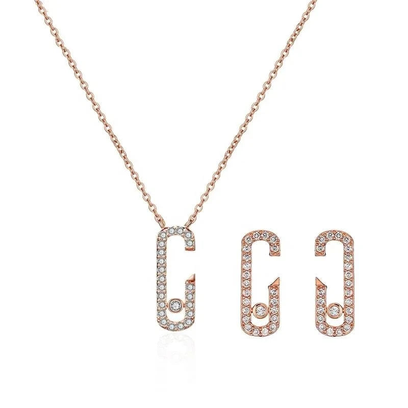 SP3157 rose gold RAKOL SP3074 New Design 4PCS Leaf Cubic Zircon Necklace Earrings Bracelets And Rings Sets 925 Sterling Silver Jewelry Set Women