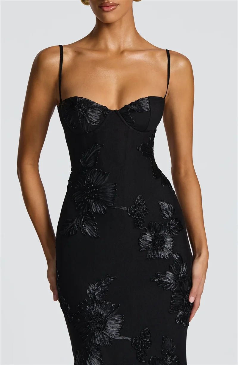 Spaghetti Strap Backless Maxi Dress - SN Wigs & More