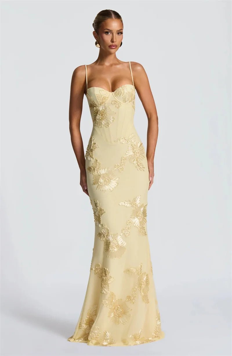 Spaghetti Strap Backless Maxi Dress - SN Wigs & More