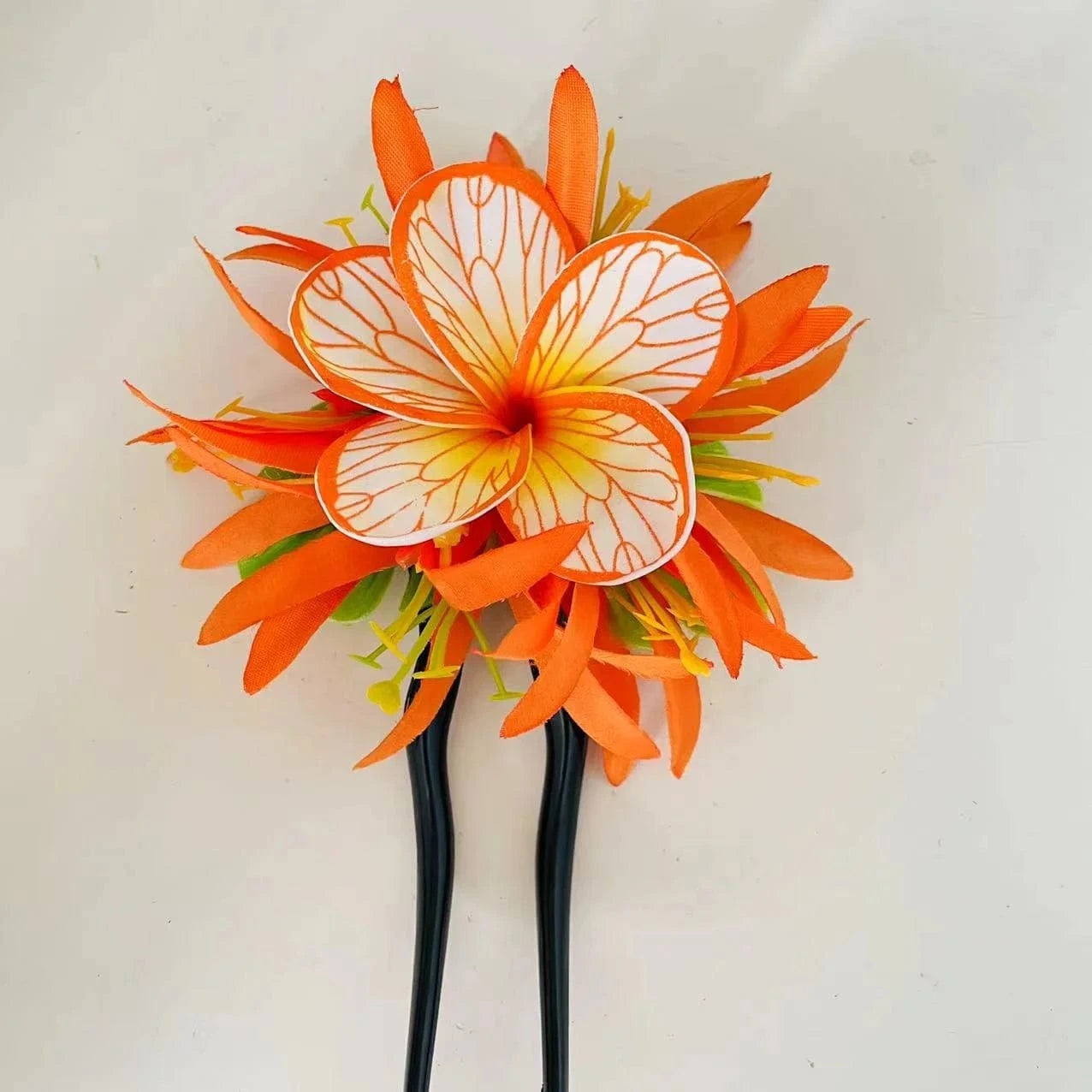 Spider lily Plumerias hair pick Foam flower Artificial Island tiara frangipanis hibiscuss ear hair accessories dance