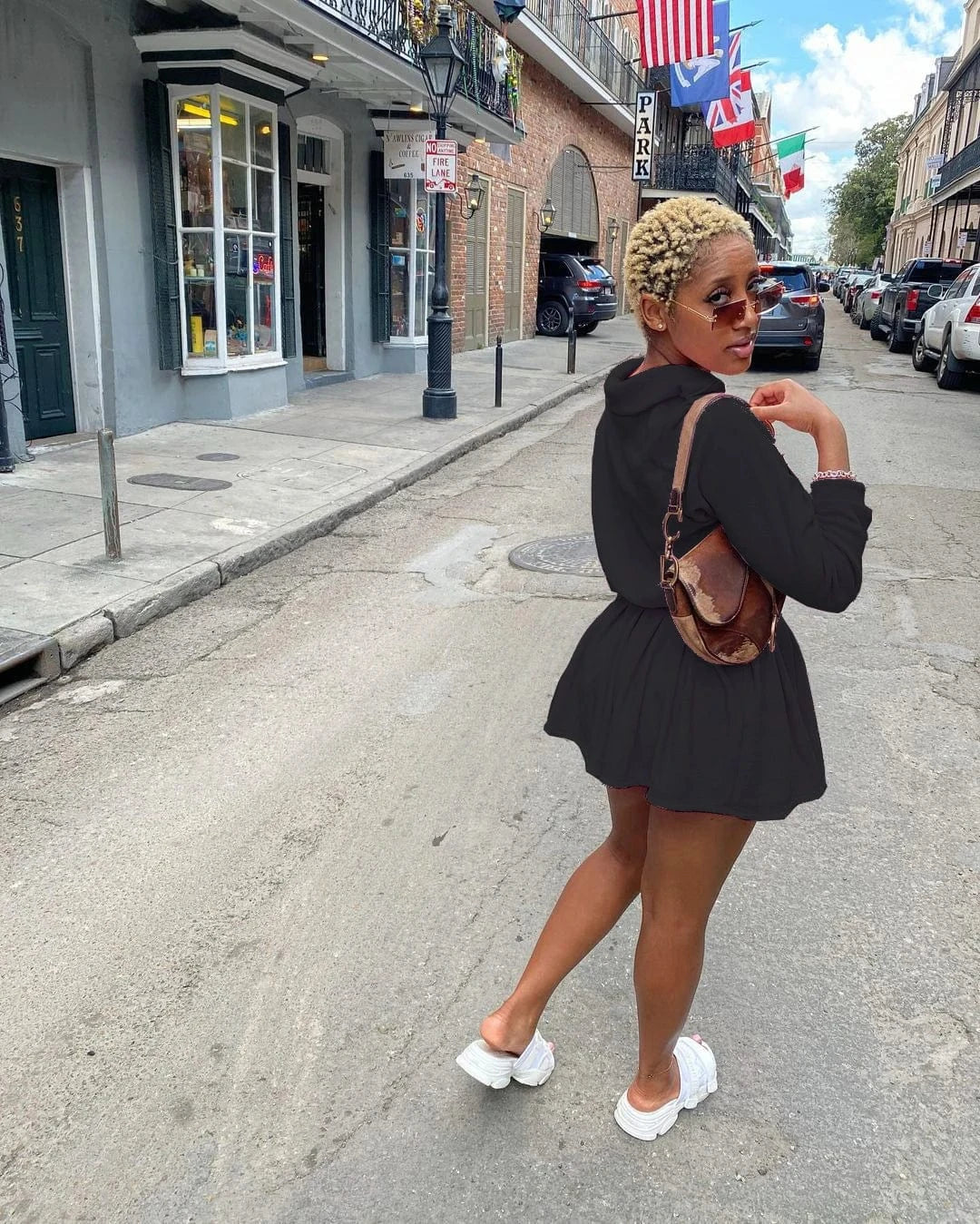 spring 2024 new arrivals women fleece pink 2 piece hoodie top pullover sweatshirt and skirt set tennis outfit for women ladies