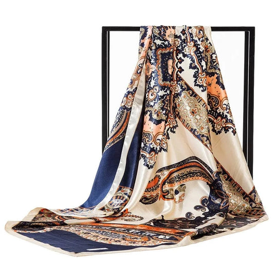 Spring and summer thin ethnic lady scarf fashion cashew pattern 90cm large square scarf Malay scarf