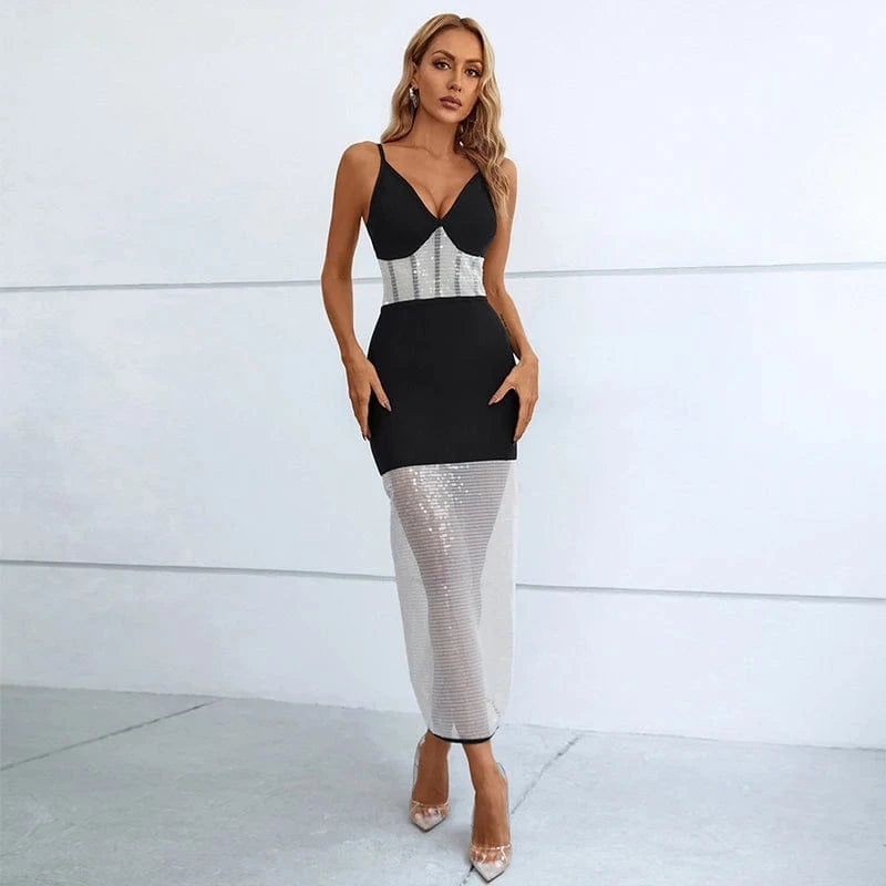 Spring Ladies Corset Dress 2024 Fashion Party Maxi Dress Evening Elegant Bandage Long Dresses For Women