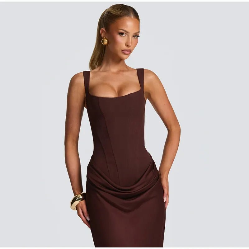 Square Neck Halter Mini Dress - SN Wigs & More