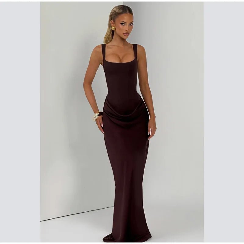 Square Neck Halter Mini Dress - SN Wigs & More