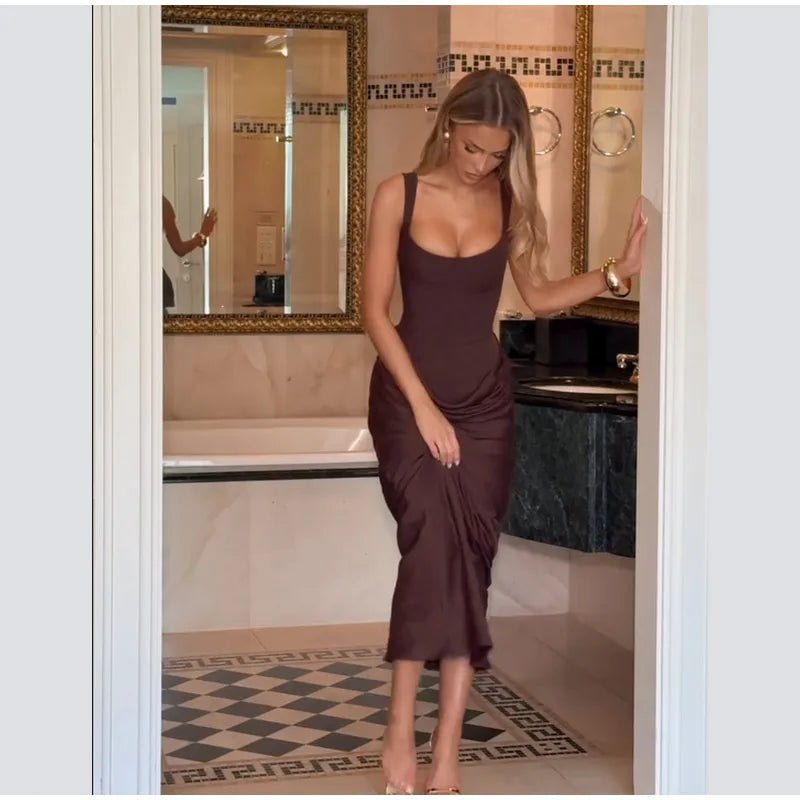 Square Neck Halter Mini Dress - SN Wigs & More