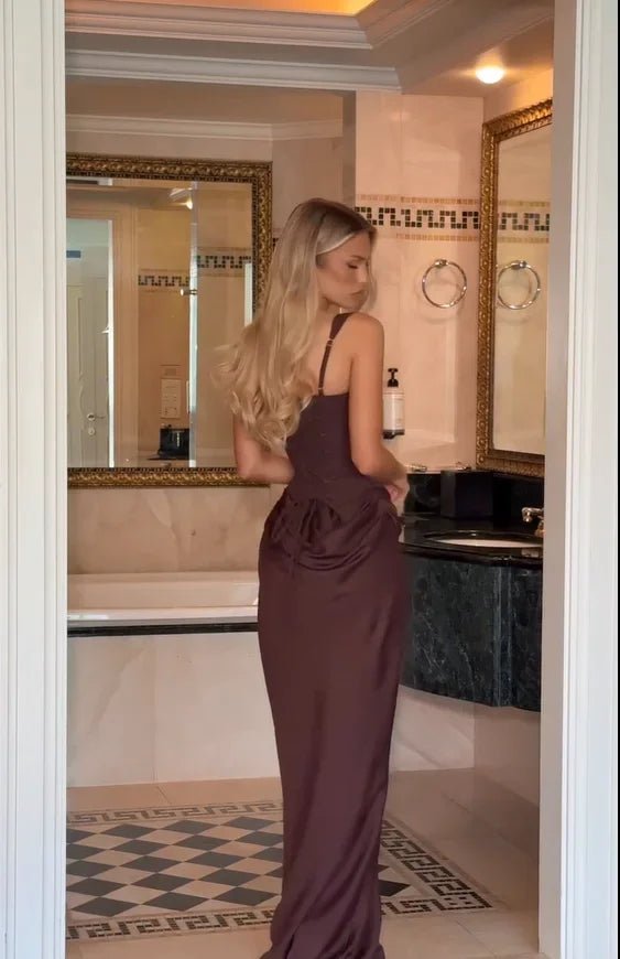 Square Neck Pleated Dress - SN Wigs & More
