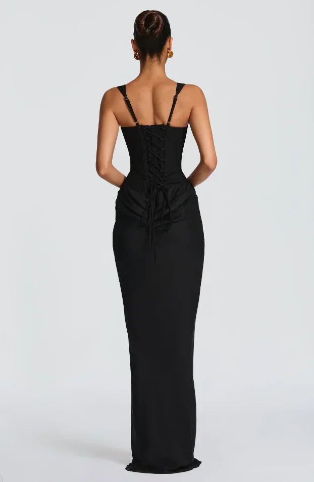 Square Neck Pleated Dress - SN Wigs & More