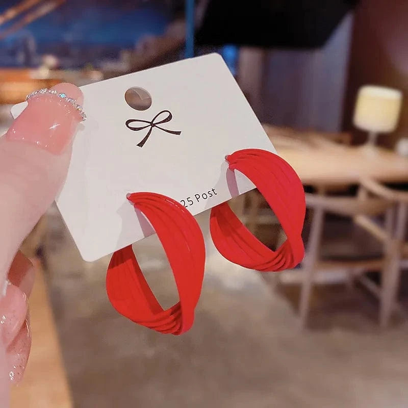 Sterling silver needle E4528 Red Japanese and Korean Style Pearl Stud Earrings Women's Moon Star Square Love Butterfly Earrings Sweet Elegant Jewelry