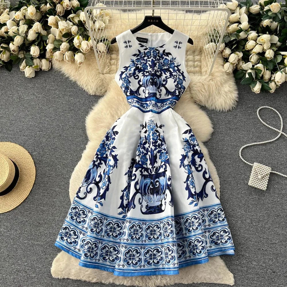 stock Woman Clothes Manufacturer Wholesale Fashion Apparel Elegant Vintage Lady Floral Evening Casual Dresses