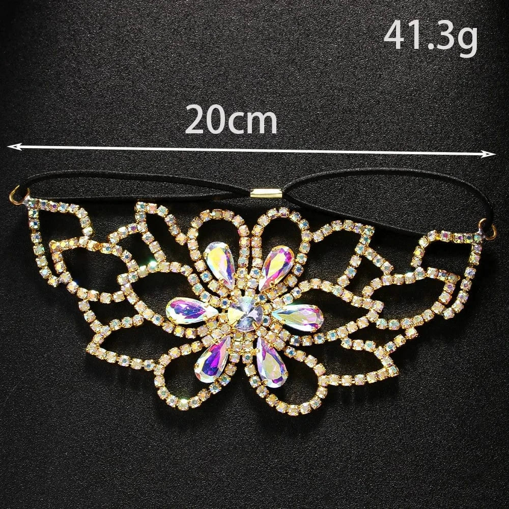 StoneFans Bohemian Flower Rhinestone Leg Chain Jewelry For Women Nightclub Party Sexy Crystal Thigh Body Chain Hot Sale