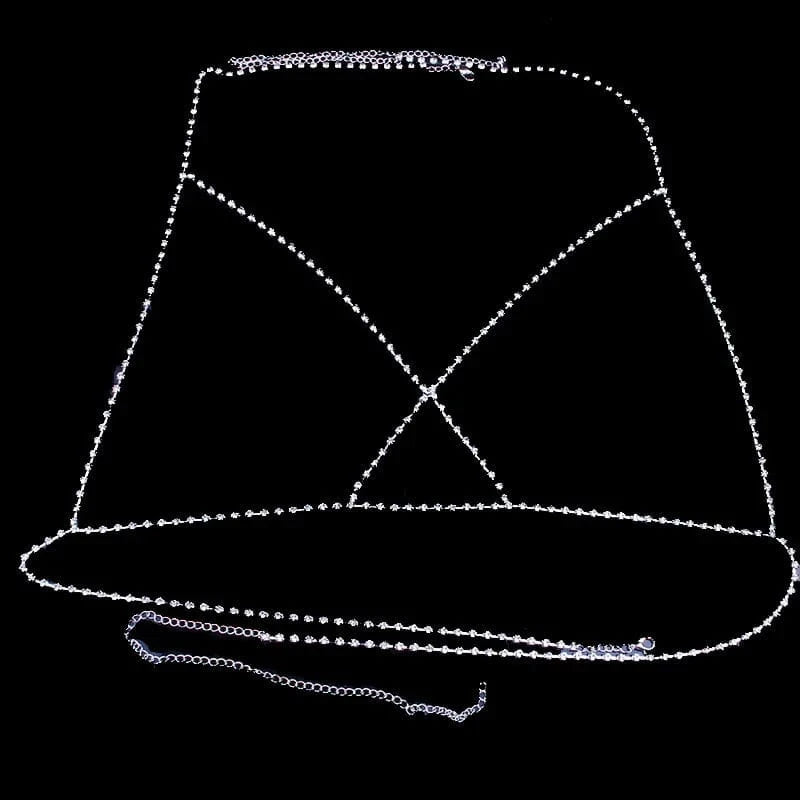 StoneFans Crystal Rhinestone Body Chain