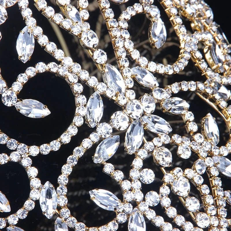Rhinestone Leaf Crown Hair Accessory – SN Wigs & More