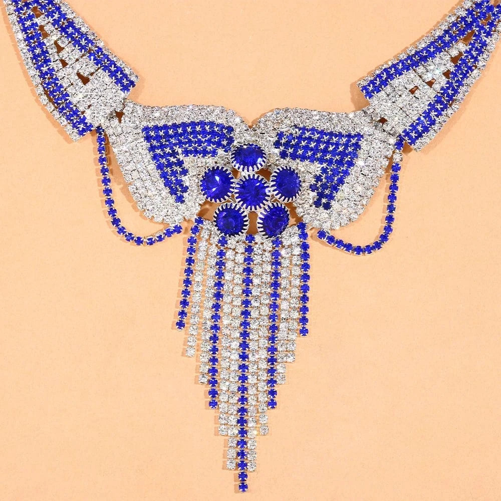Stonefans Luxury Flowers Rhinestone Bridal Jewelry Sets for Women  Luxury Dubai Nigeria Crystal Wedding Jewelry Sets