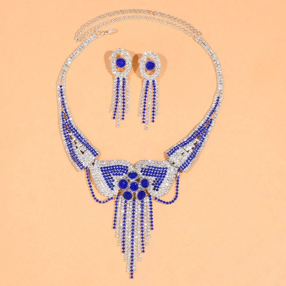 Stonefans Luxury Flowers Rhinestone Bridal Jewelry Sets for Women  Luxury Dubai Nigeria Crystal Wedding Jewelry Sets