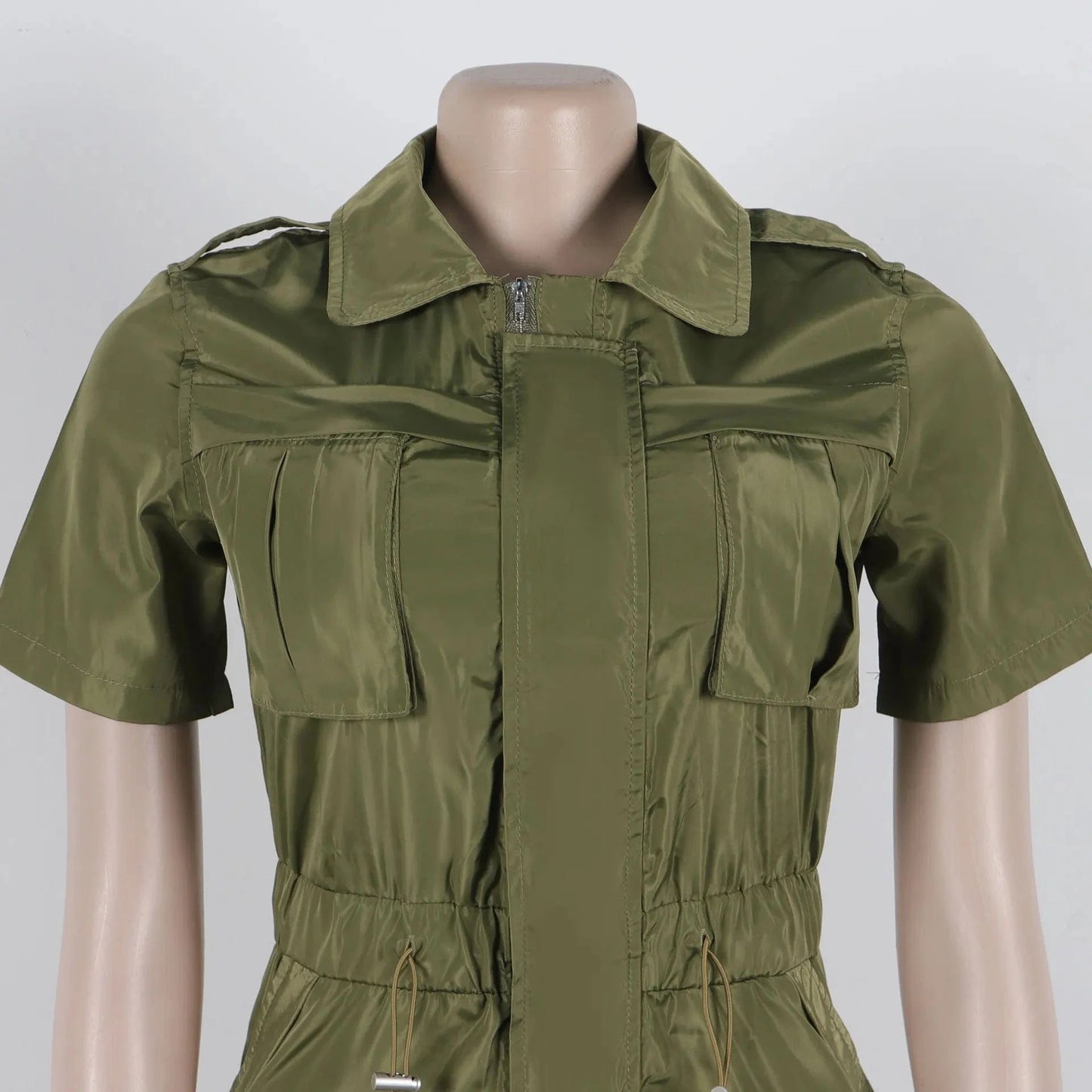 Streetwear Multi Pockets Cargo Dress Sexy Women Turn Down Collar Elegant Club Party Skater Dress Vestidos