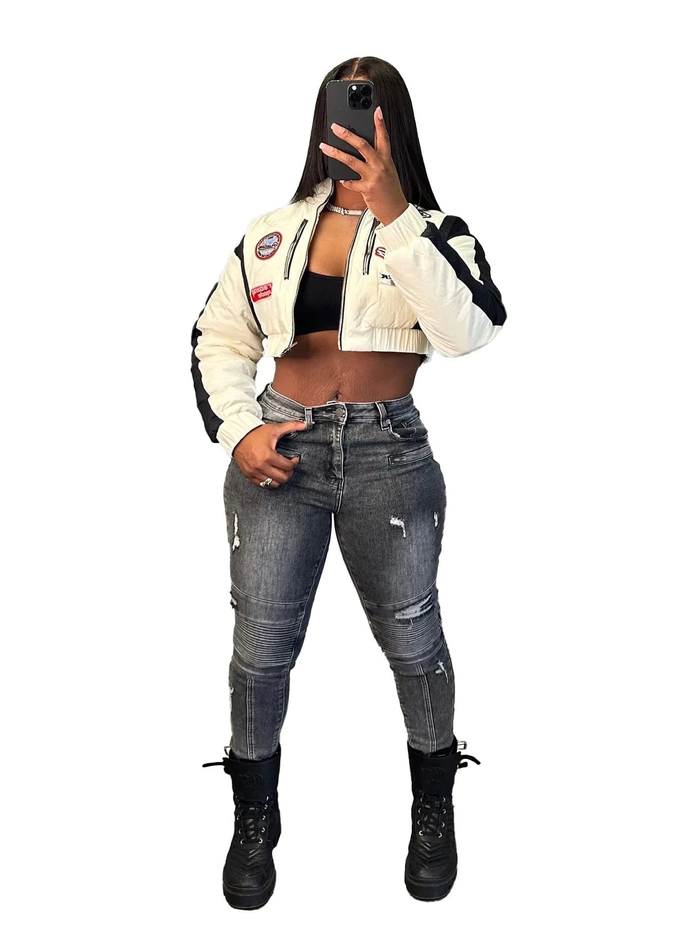 Stretchy Women Jeans Distressed Denim Pants Ladies Pencil Jeans Bottom Skinny Ripped Holes Women Jeans