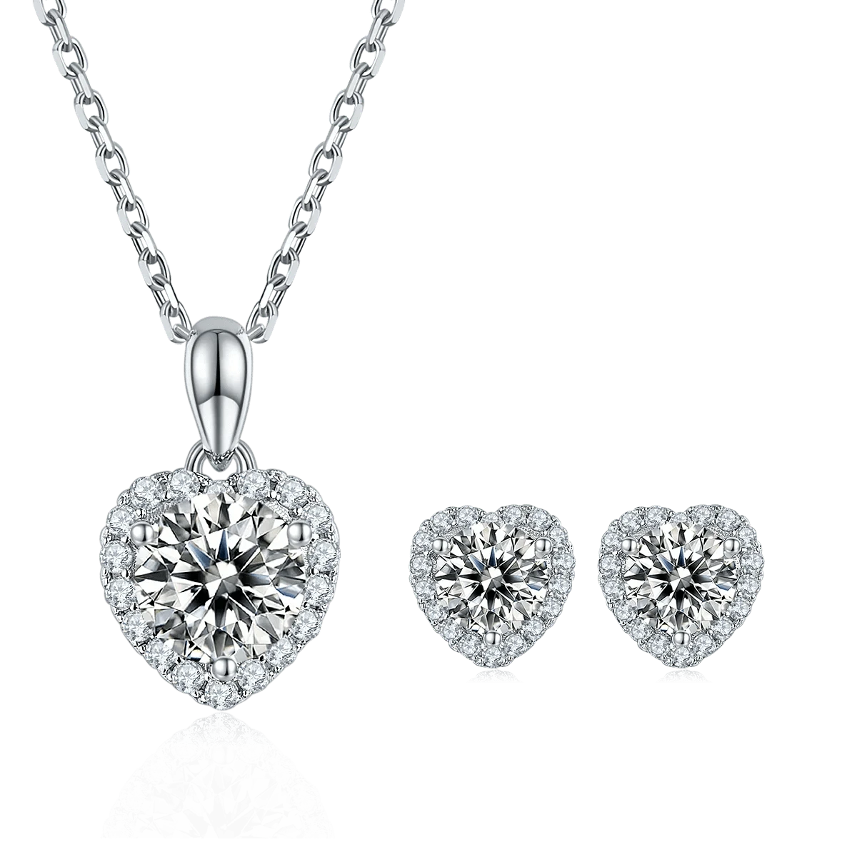 stud Earrings / 0.5 ct*2 ZHUANGYEE Luxury heart loose Round Cut 0.5 ct*2 moissanite 925 Sterling Silver 18k gold cc diamond Earrings for women Jewelry